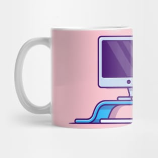 Workspace Cartoon Illustration Mug